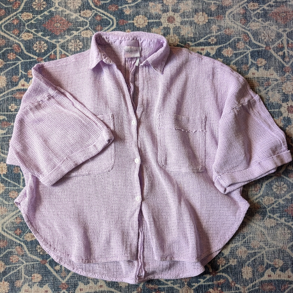Urban Outfitters Lilac Mesh Top